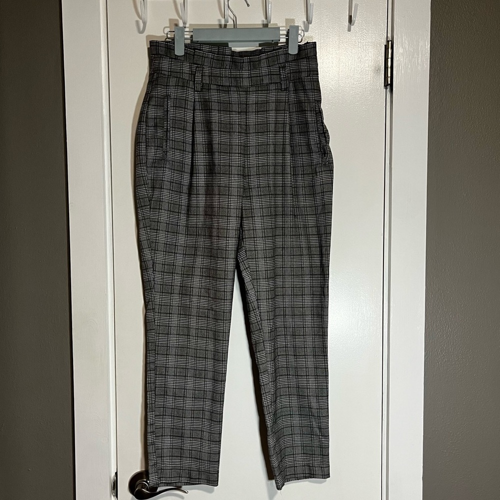 Gray Plaid Trousers